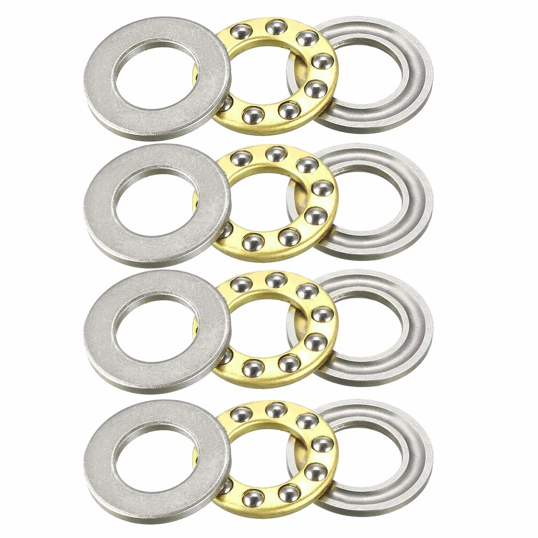 sourcing map F10-18M łożyska kulkowe wzdłużne 10mm x 18mm x 5,5 mm stal chromowana 4 szt