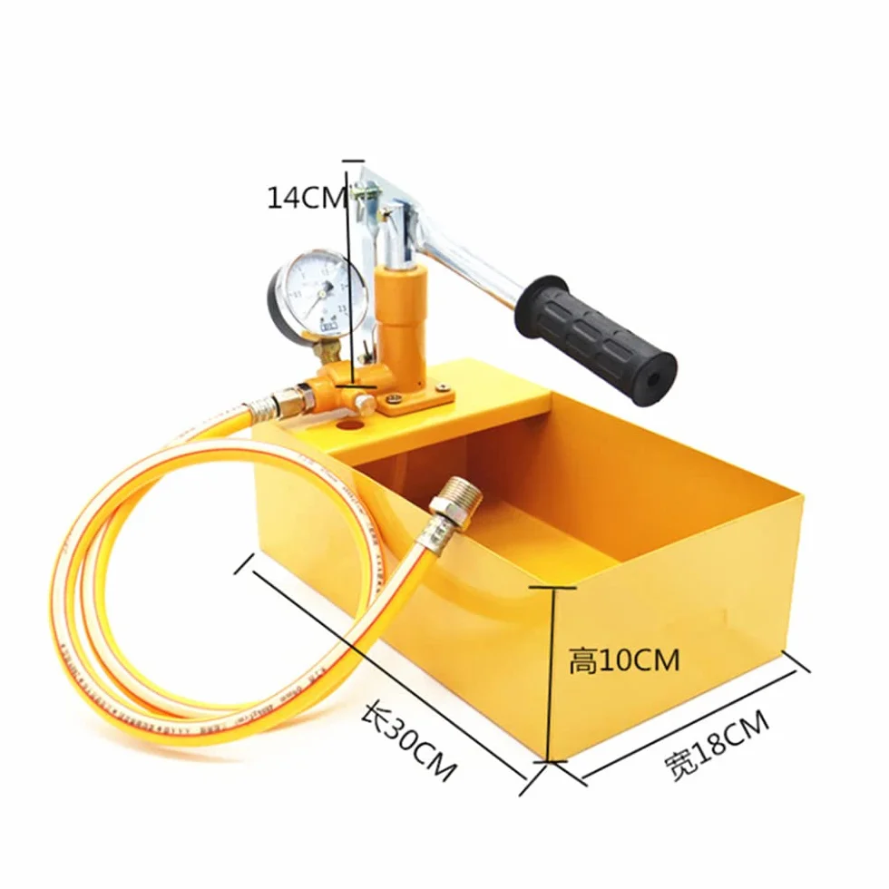 Ręczna pompa ciśnieniowa 2,5 MPa 25 kg, ręczna hydrauliczna pompa testowa z wężem wysokociśnieniowym G1/2