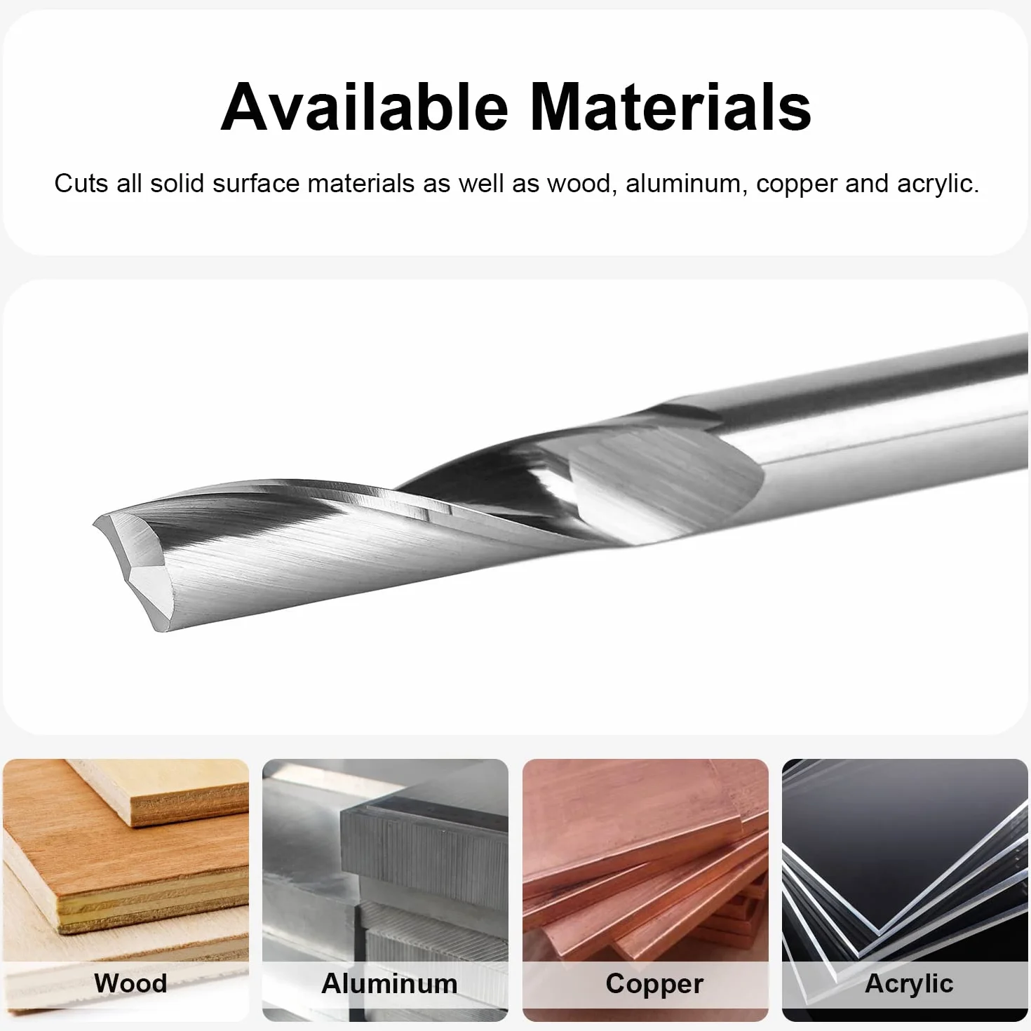 SpeTool Frez aluminiowy 6 mm 22 mm 50 mm do frezarki CNC z twardego metalu