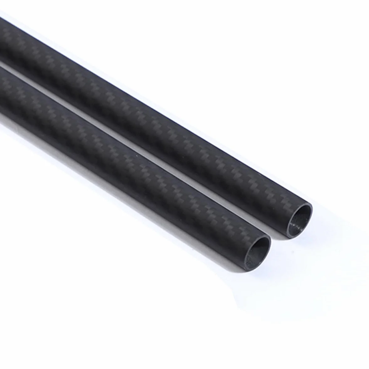 2 Szt Rurki Węglowe 3K 500mm Długość Ø6-30mm Rura Węglowa Twill Matowy Pręt Pusty Do Ram Dronów Modeli RC Prototypów Inżynierii Wyścigów Ulepszeń Projektów DIY(10x7x500mm)