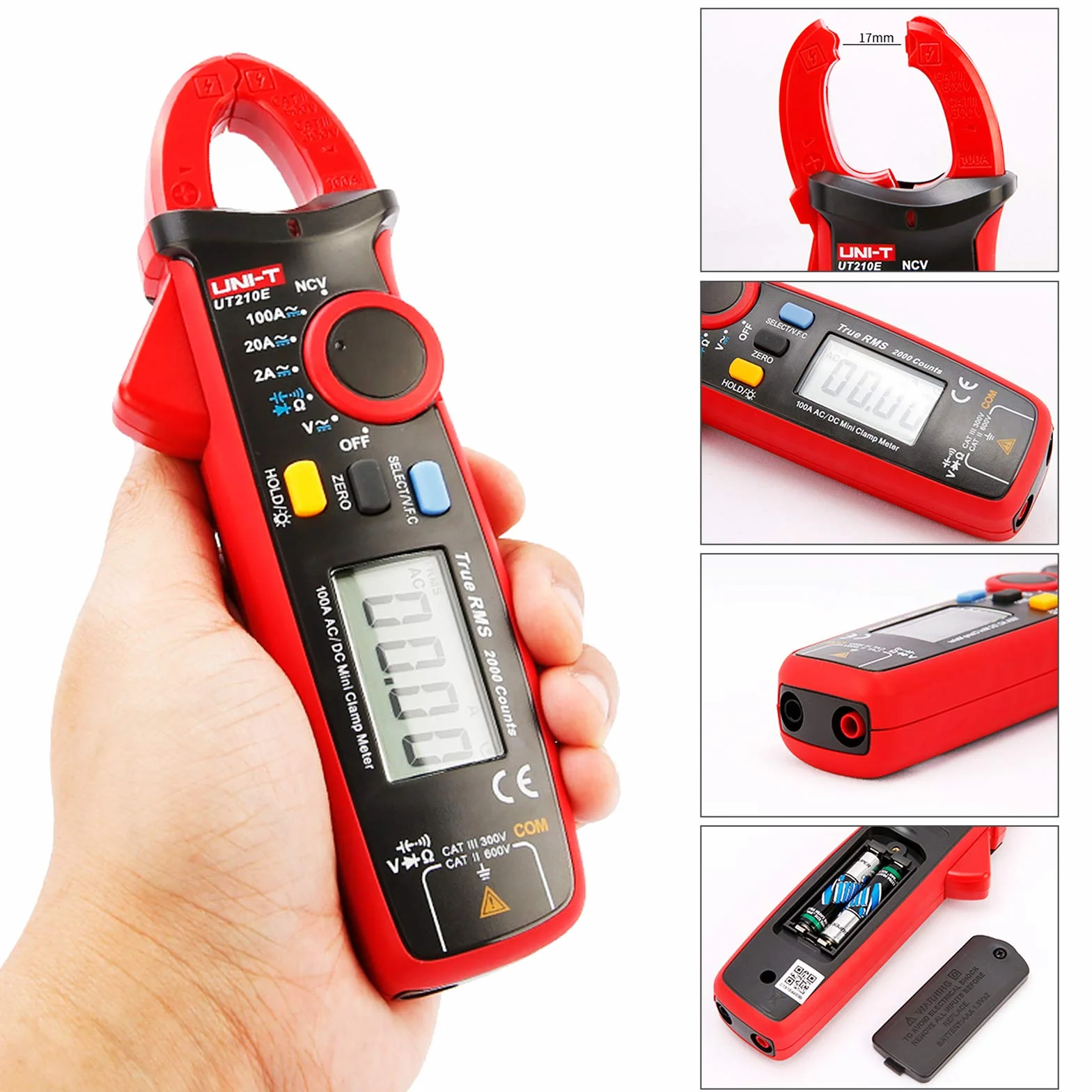 YIRU UNI-T UT210 series True RMS Digital Clamp Meter AC/DC Voltage Tester with ohm, Capacitance Measurement…