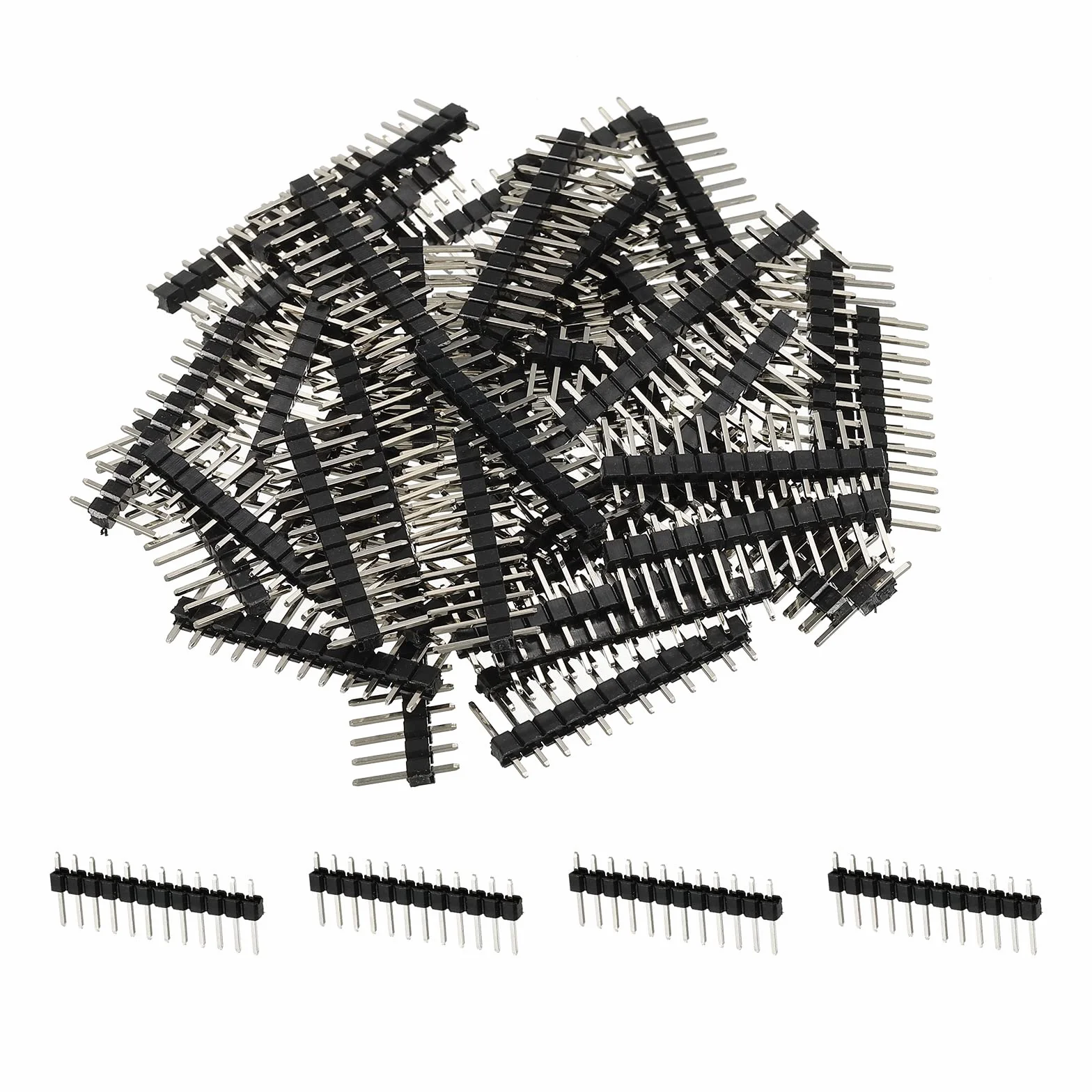 PATIKIL Proste Złącze Męskie DIP Pojedynczy drut 12 Szpilka 2.54mm Krok Złoty Pozłacane dla PCB 50 sztuk