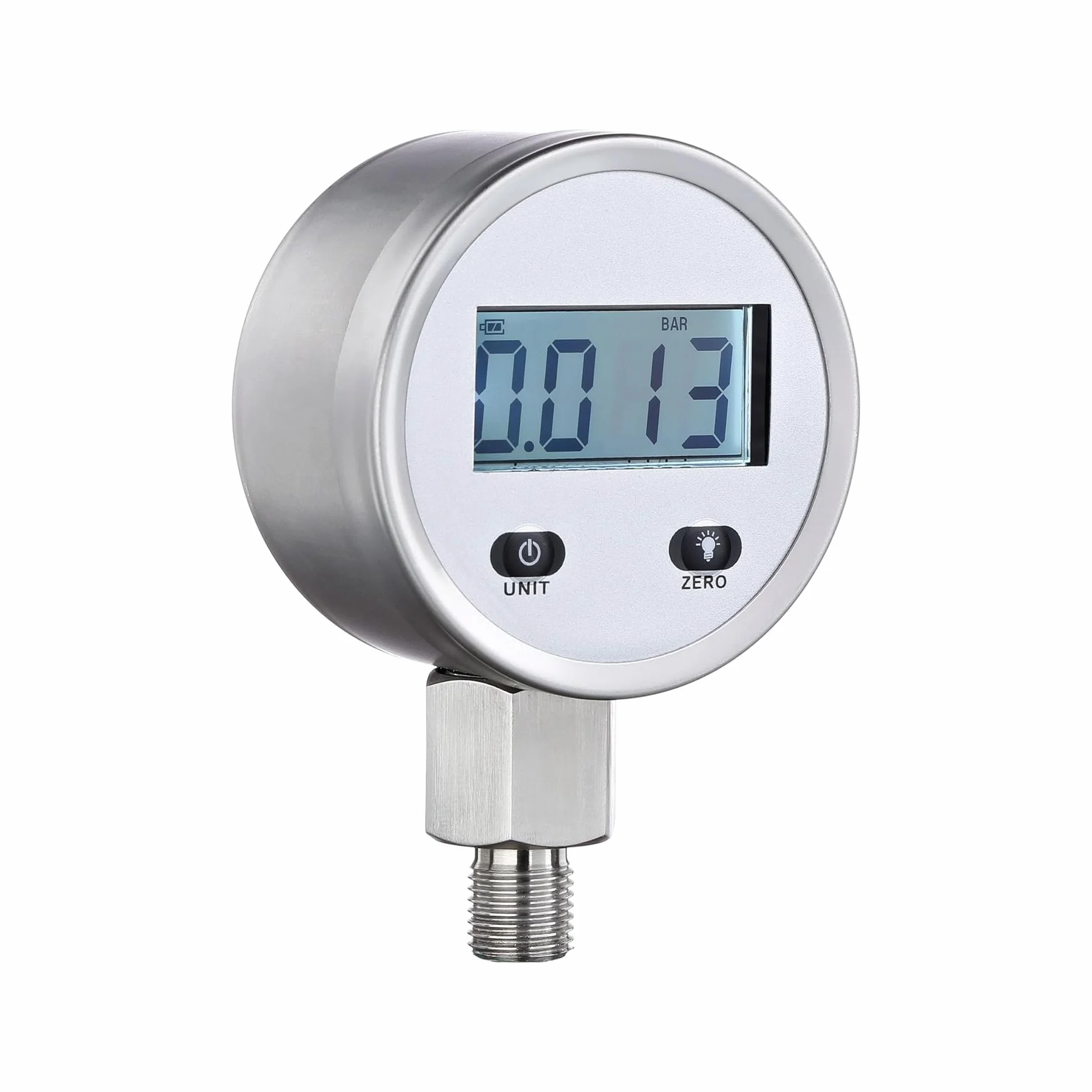 by Messbo cyfrowy manometr Digi-10, 0-25 bar, dokładność 1%, tester ciśnienia z wyświetlaczem LCD, standard G1/4