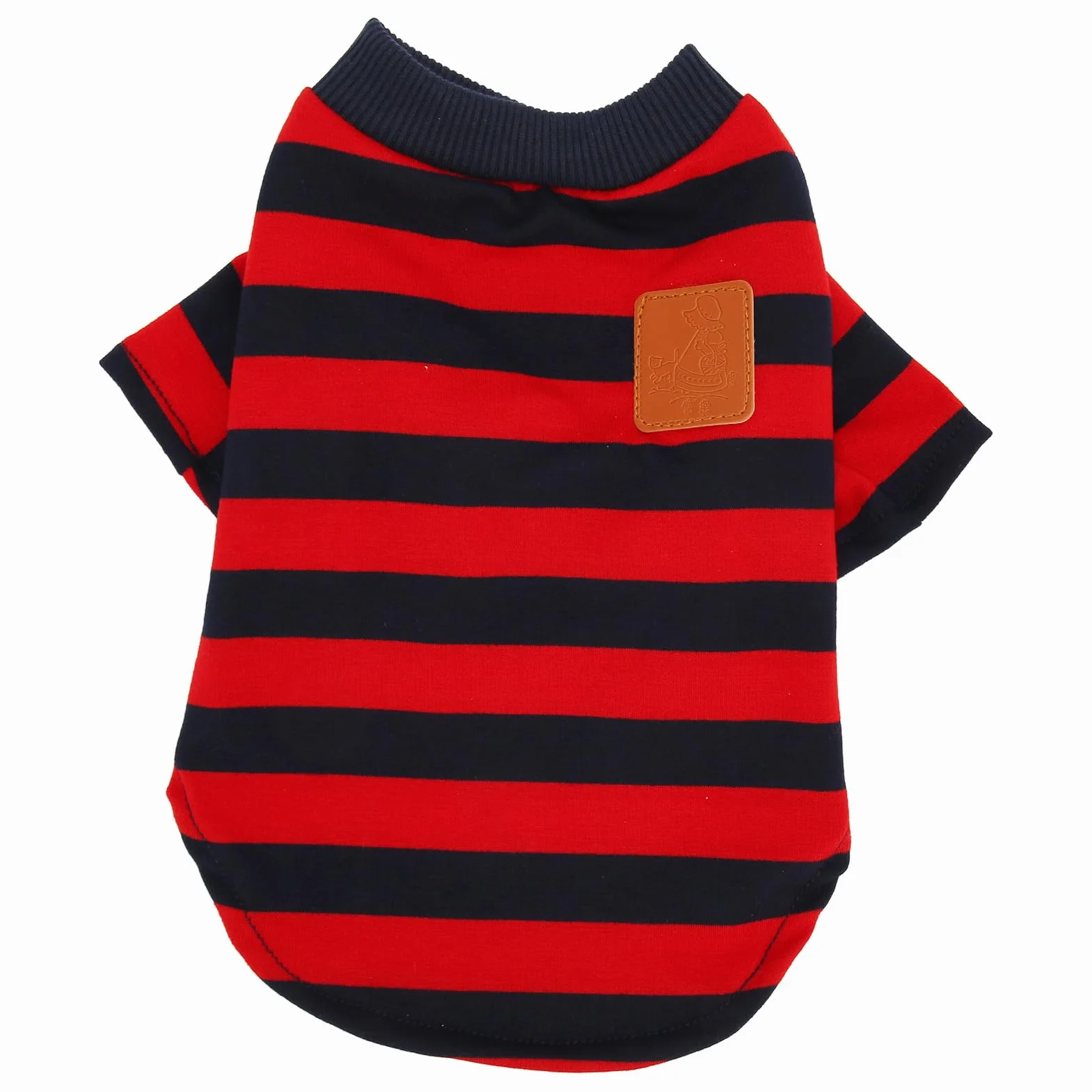 Akozon Miękki, Oddychający Sweter w Paski dla Psa 2-nożny T-shirt Ubrania Wiosna Czerwony Niebieski - Ubranka dla Zwierząt, odzież i Akcesoria, Koszulki dla Psów (S)
