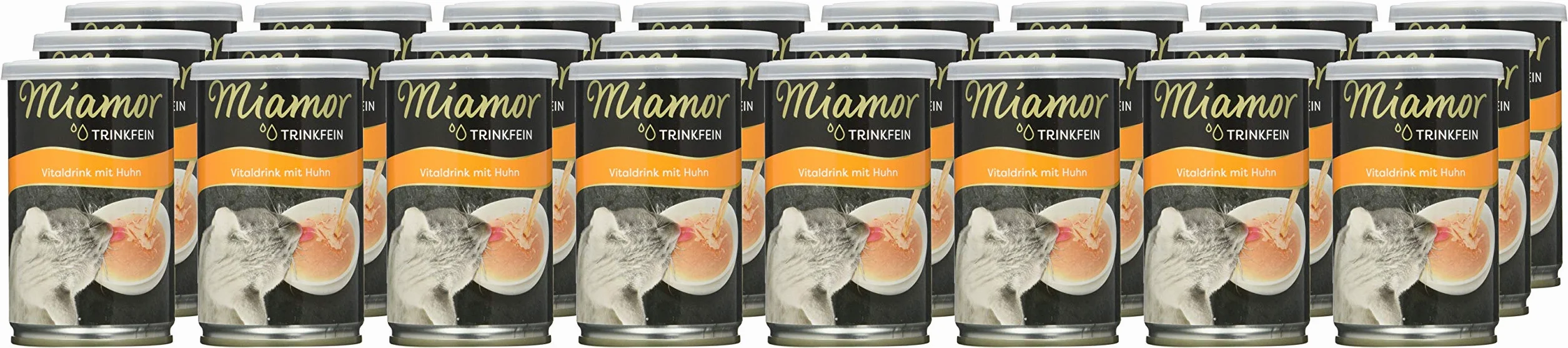 MIAMOR - Vitaldrink | Pyszny napój dla dorosłych kotów wspomagający wchłanianie płynów. Karma uzupełniająca w puszce do wspomagania funkcji nerek | kurczak 24 x 135 ml