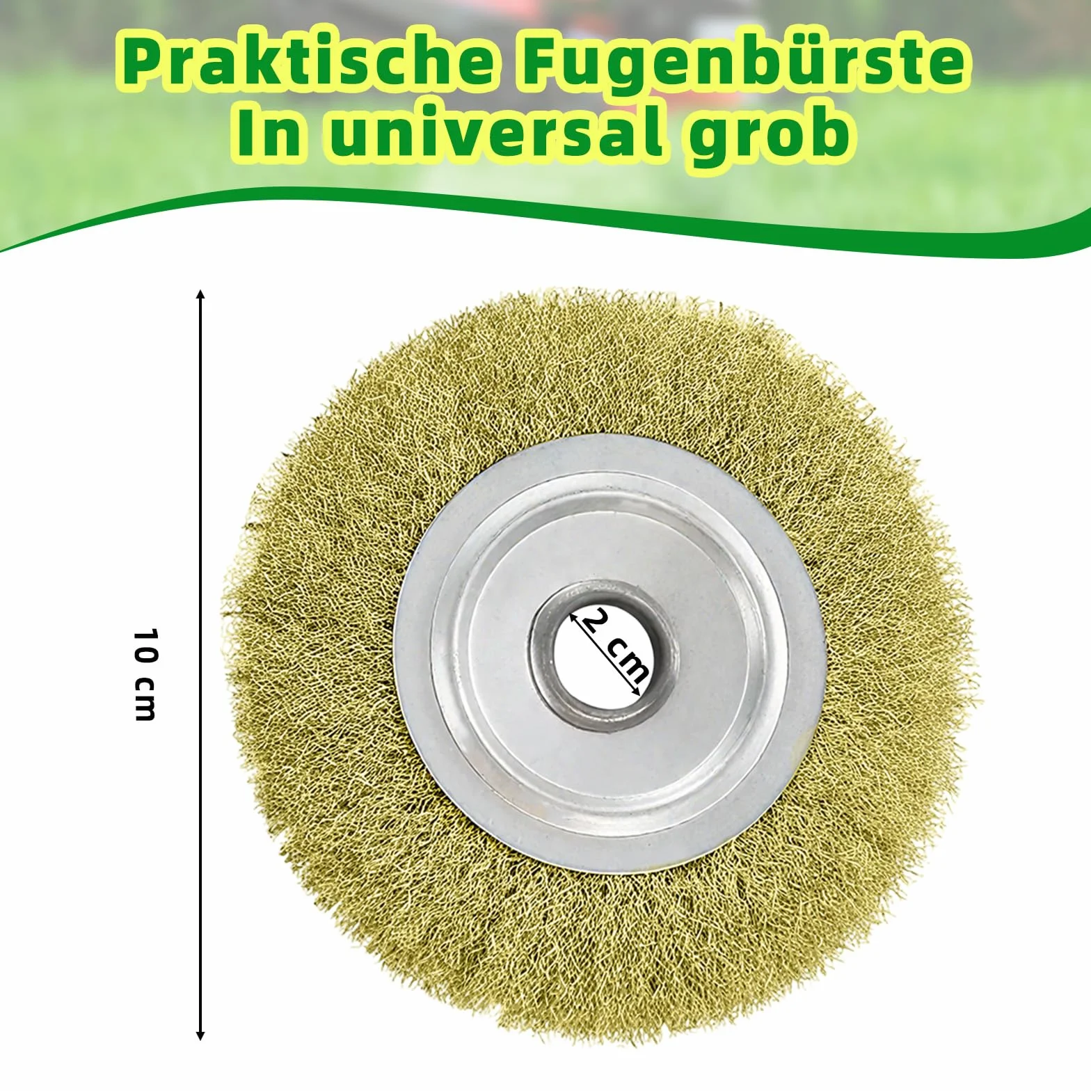 Zestaw szczotek do fug, 4 sztuki szczotek drucianych do Gloria Multibrush i Weedbrush, Ø 11,5 cm, akcesoria do czyszczenia podłóg, mchu, brudu i chwastów w fugach