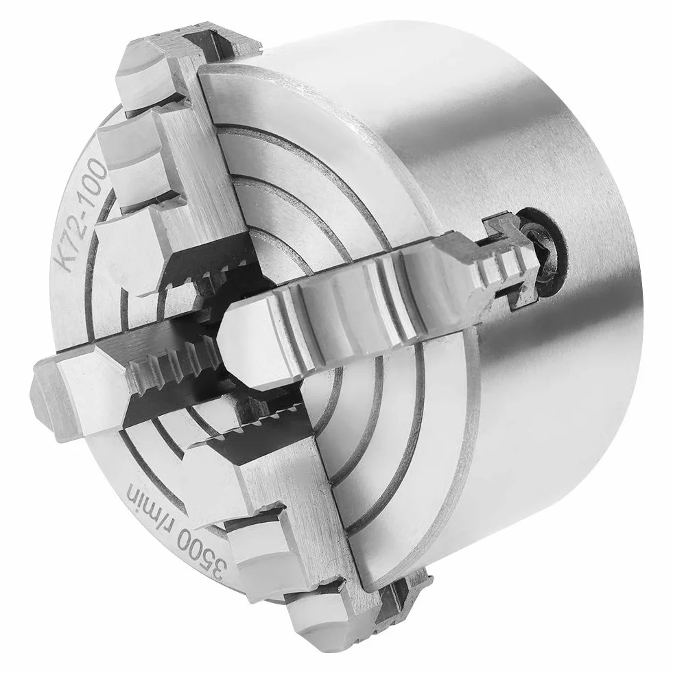 SANOU K72 100 4-szczękowy Uchwyt Tokarski Niezależny 4-calowy Tokarka Metalowa