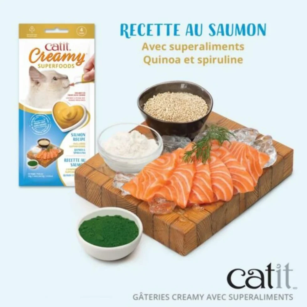 Creamy Superfood pasta do lizania dla kotów w opakowaniu zbiorczym (2 x kurczak, 2 x jagnięcina, 2 x łosoś, 2 x tuńczyk)