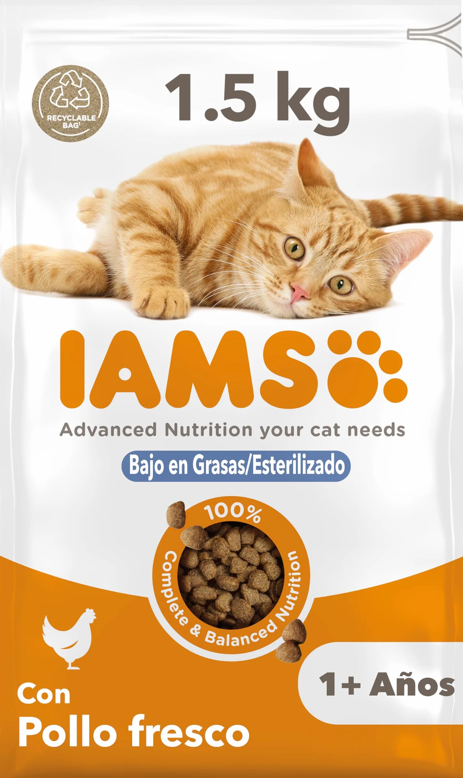 Iams Karma dla Kotów, Kurczak, 1,5 kg
