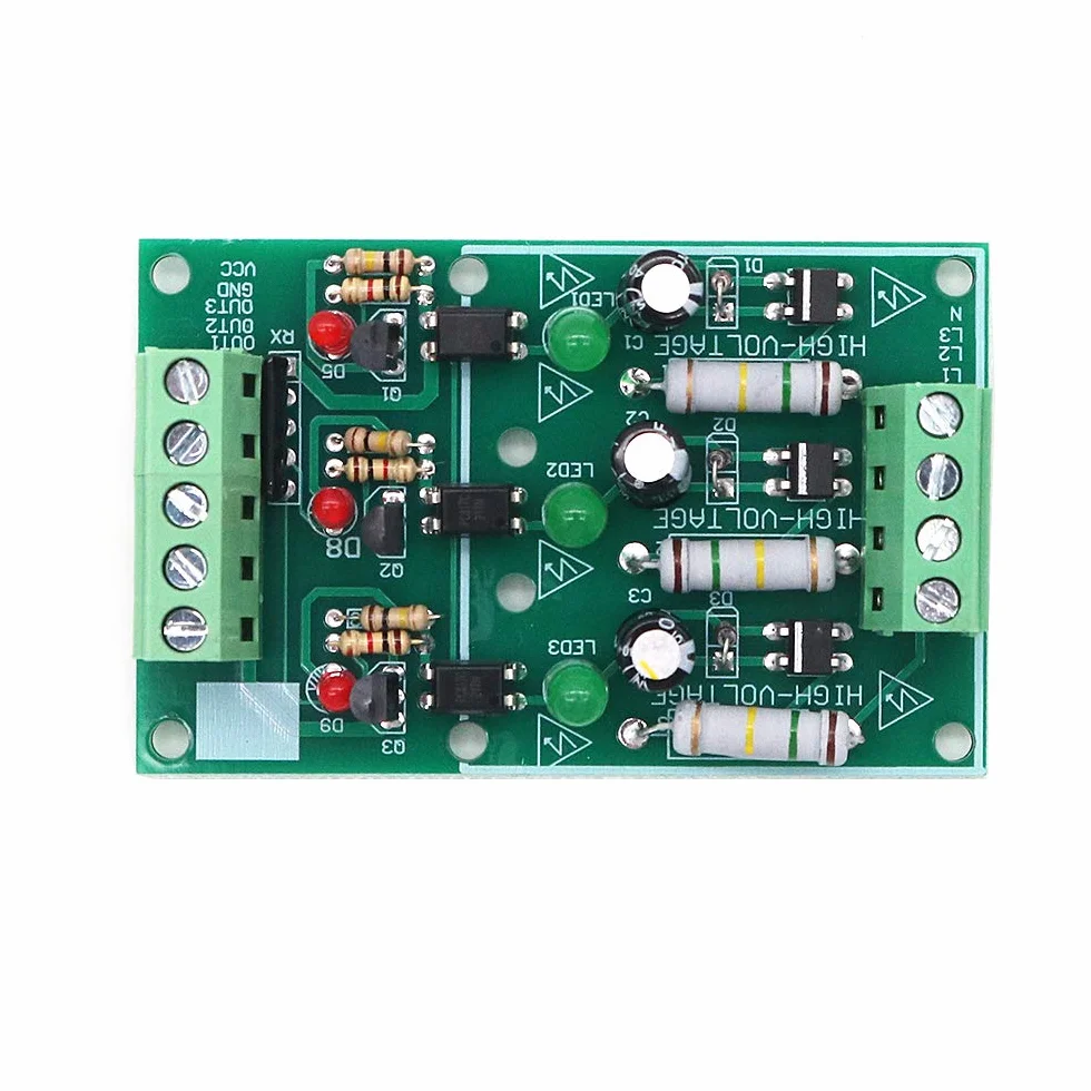 DollaTek 3-kanałowy moduł izolacji transoptora AC 220 V płytka testowa