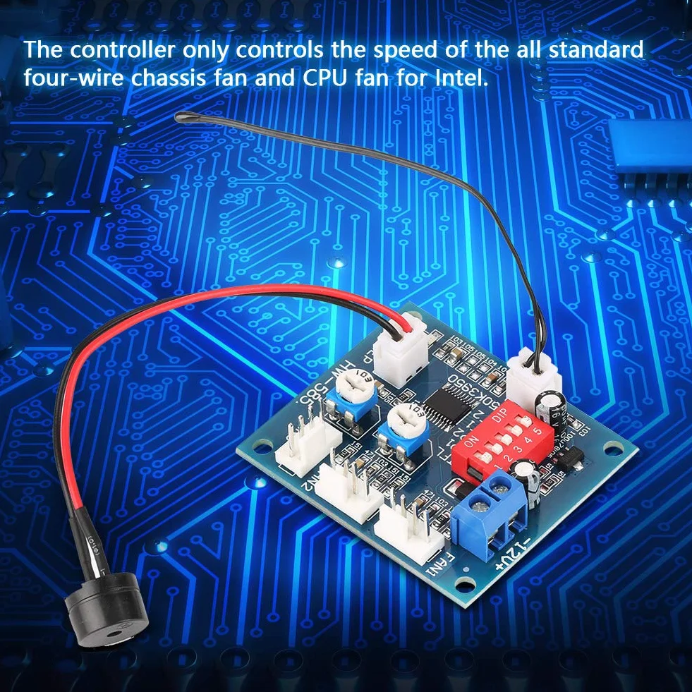 Temperaturregler DC 12 V Vierdraht Thermostat PWM Drehzahlregler Regler Modul Temperatur Relais Für PC