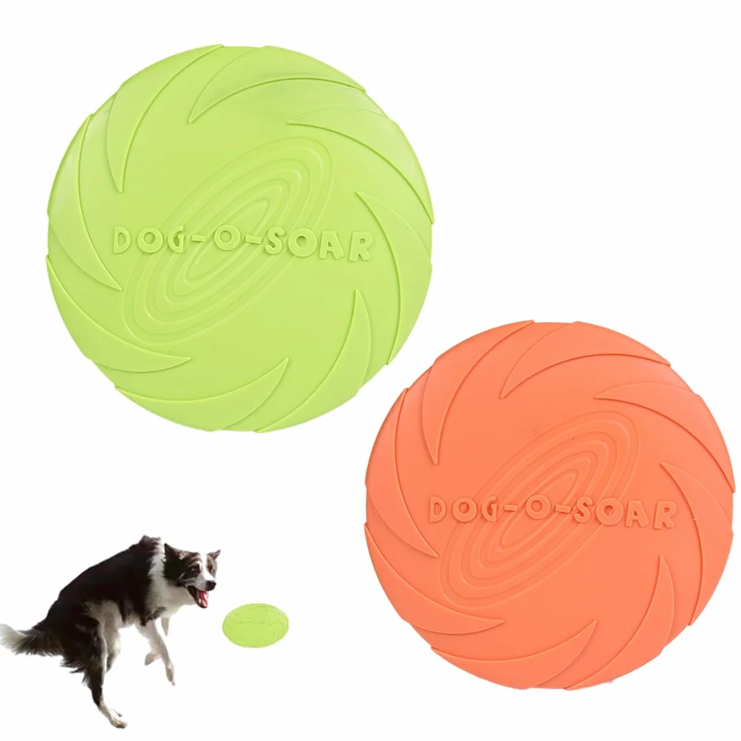 SGERUFZ 2 szt. Trwała gumowa zabawka dla psa Frisbee do treningu na świeżym powietrzu D18 cm