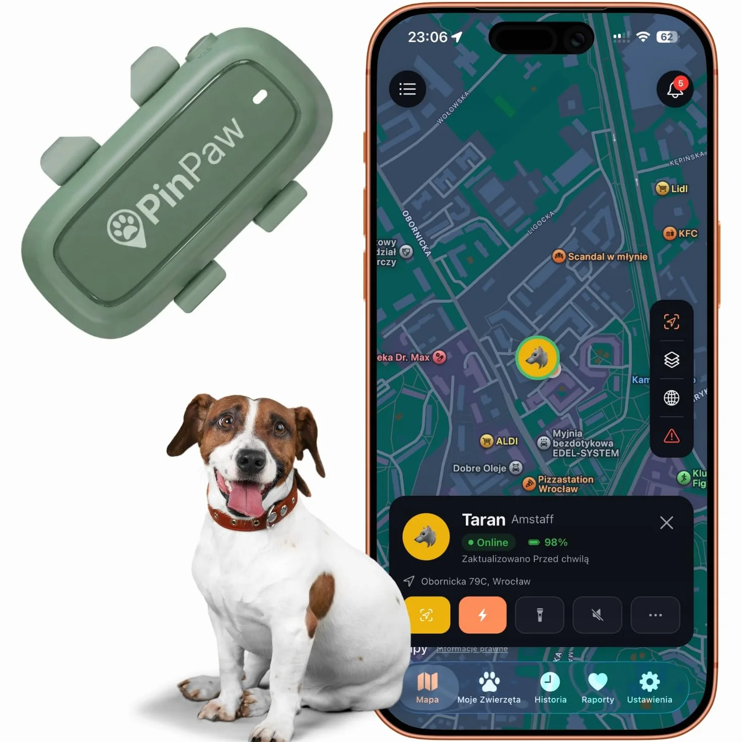 Lokalizator GPS dla psa i kota PinPaw P5 Pro - BEZ ABONAMENTU | BEZ ABONAMENTU