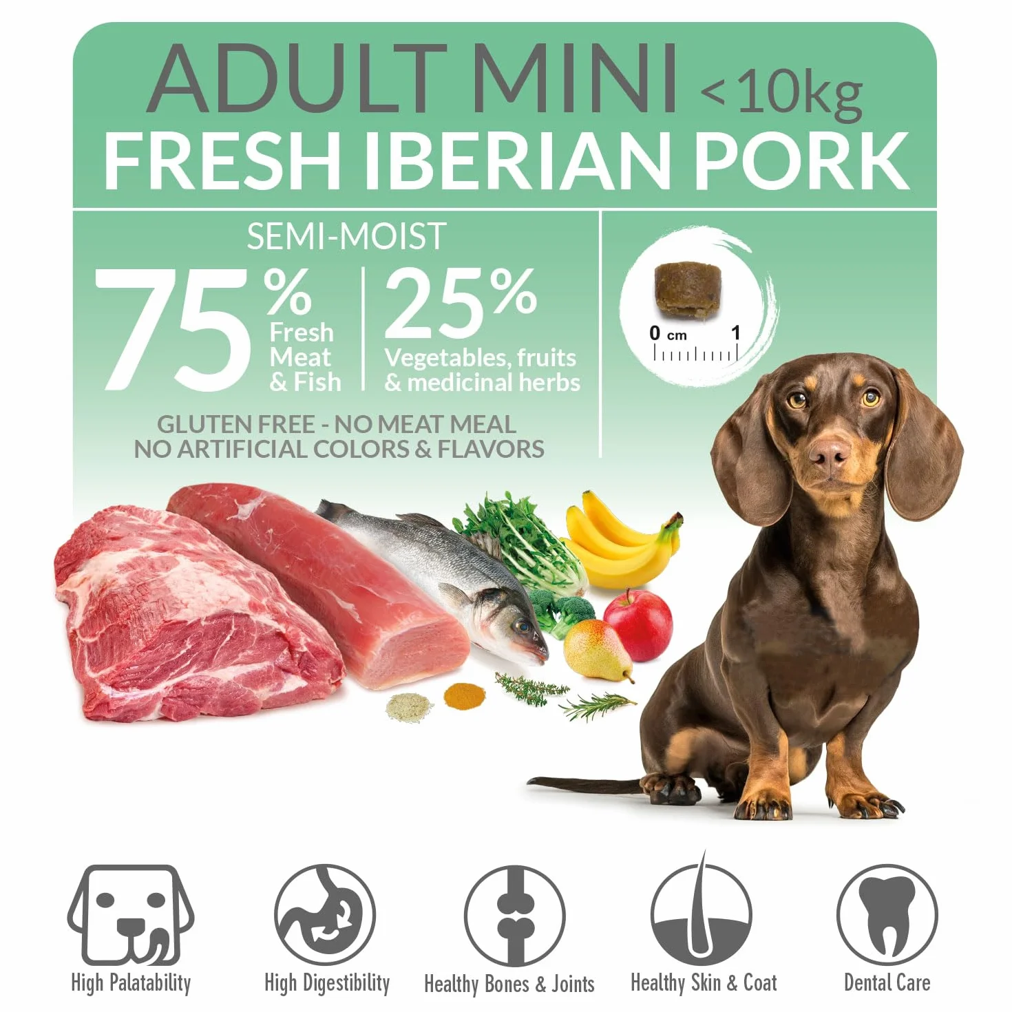 Arquivet Fresh MINI Iberian Pork - Półwilgotna karma dla psów małych ras - 1 kg
