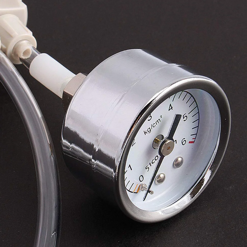 Zestaw do Akwarium CO2, Zestaw do Generatora CO2 z Manometrem, DIY Akwarium Obsadzone Zbiornikiem System CO2 Pro Tube Manometr Zestaw Zakrętek do Butelek
