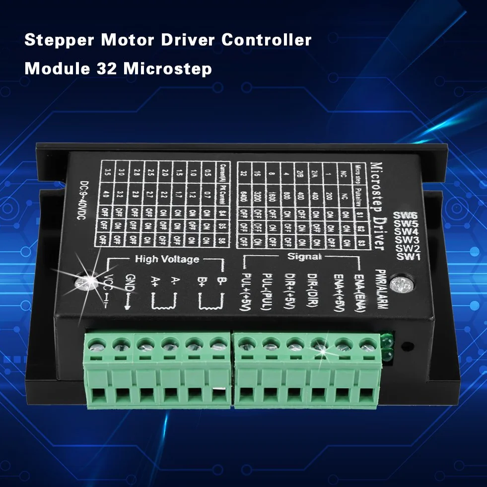 TB6600 DC 9-40V 160W 0,2-5A Sterownik silnika krokowego, faza napęd krokowy, moduł napędu krokowego 32 mikrostep, sterownik silnika krokowego CNC