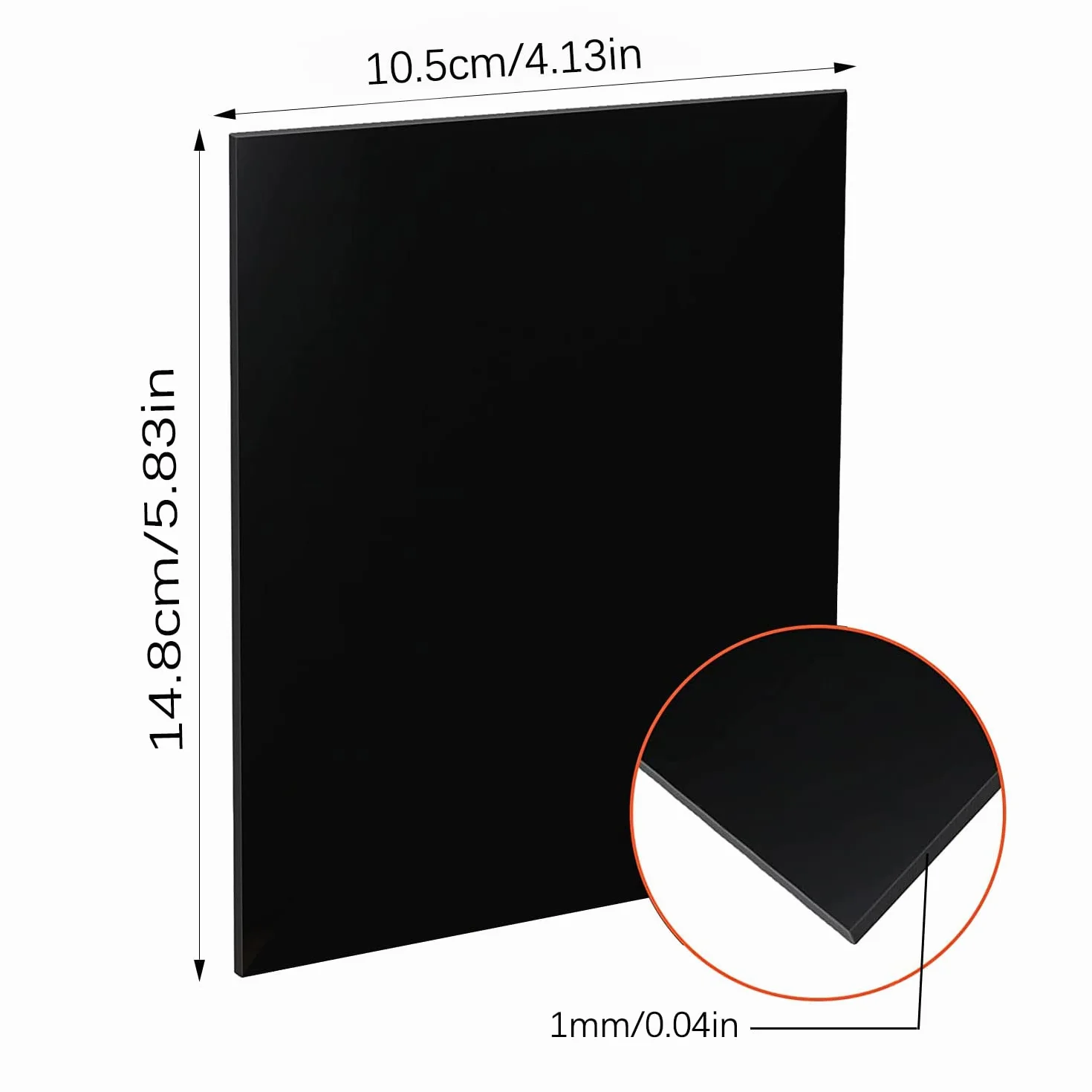 10 Sztuk Czarnego Arkusza Akrylowego,1mm Akrylowy Arkusz Z Tworzywa Sztucznego do Malowania,Ramki na Zdjęcia,Nadruku Itp.(14.8 * 10.5cm)