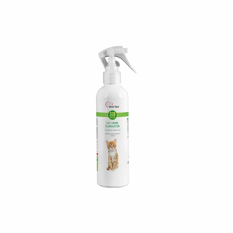 So Fresh! Cat Urine Eliminator 250ml Preparat skutecznie i trwale usuwa nieprzyjemny zapach i plamy pochodzenia organicznego np. z kociego moczu, zapachu płciowego kocurów, kału, krwi, wymiocin