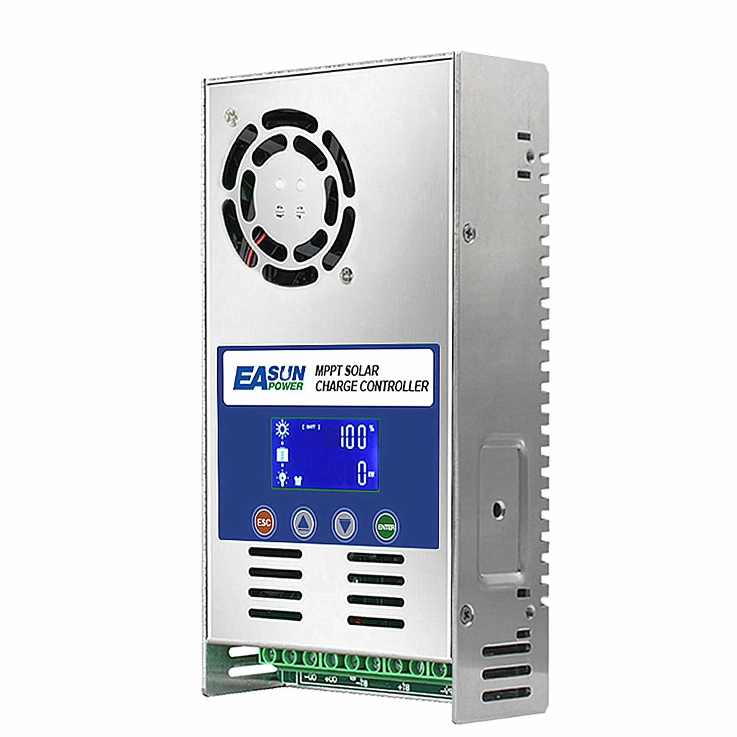 POWLAND 60 A mppt regulator ładowania 12 V 24 V 36 V 48 V Auto PV max 180 V, podświetlenie LCD, ładowanie słoneczne do baterii litowej GEL/SEL/FLD/USER (MPPT 6048)