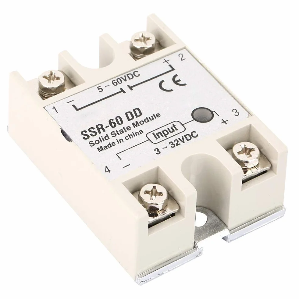 SSR-60DD DC-DC-Halbleiterrelais 60A 3-32VDC bis 5-110VDC Maschinensteuerung