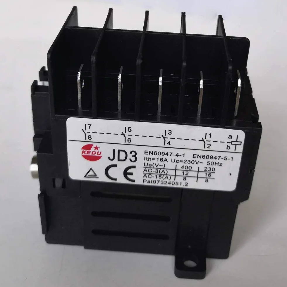KEDU JD3 10-pinowy przekaźnik zabezpieczenia napięcia KJD11 5NO AC 230V 16A 50Hz