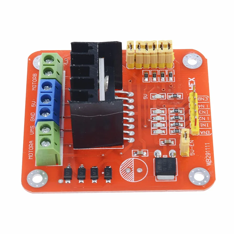DollaTek L298N modu? sterownika silnika pr?du sta?ego podwójny mostek H silnik krokowy DC do Arduino PIC AVR