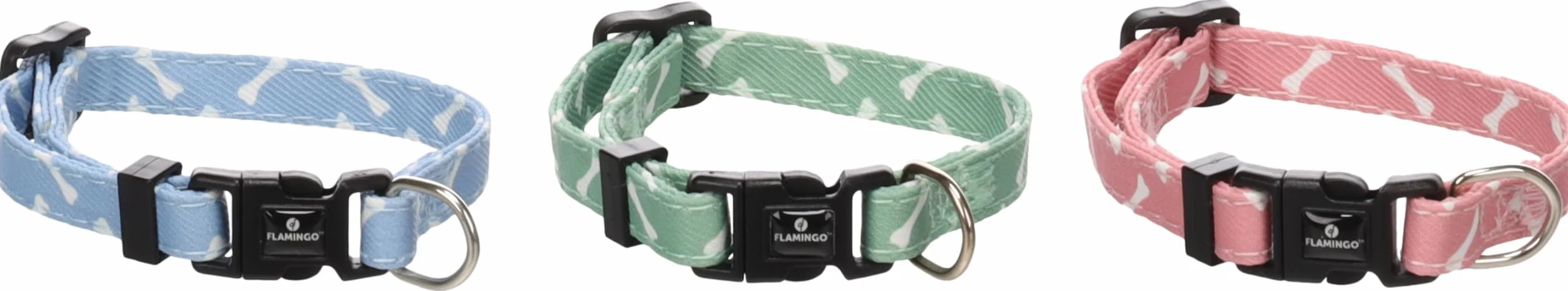 Flamingo Obroża dla psa szczeniak sari wiele kolorów XXS 15-25 cm 10 mm