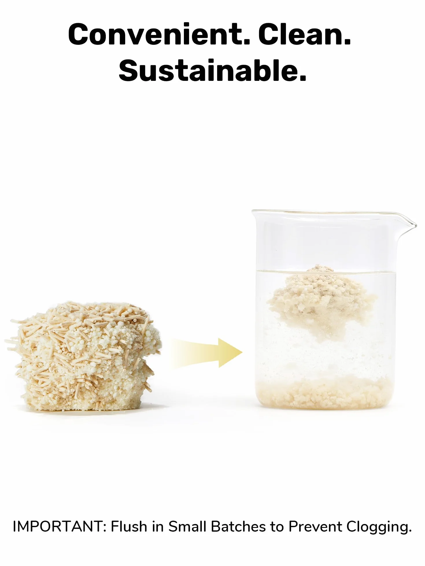 FUKUMARU Żwirek dla kota Tofu, szybka kontrola zapachu, zapach gardenii, naturalna skrobia fasolowa i skrobia maniokowa, bezpyłowa, spłukiwana, niska przyczepność, ultra chłonny, lekki, 2,7 kg x 4