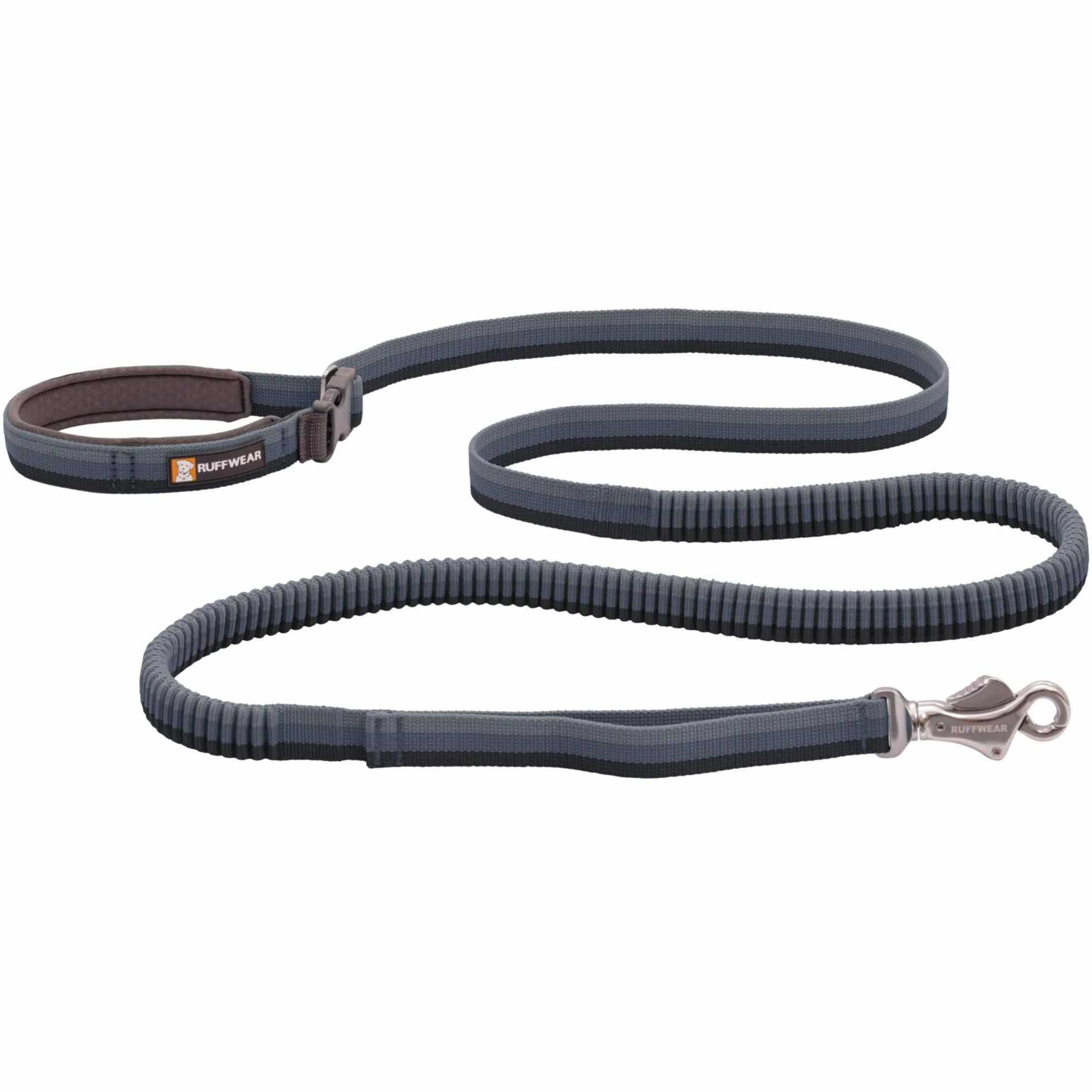 RUFFWEAR Smycz Roamer, rozciągliwa wysuwana smycz dla psa, ręczna lub noszona w talii, granitowa szara, 1,7-2,1 m