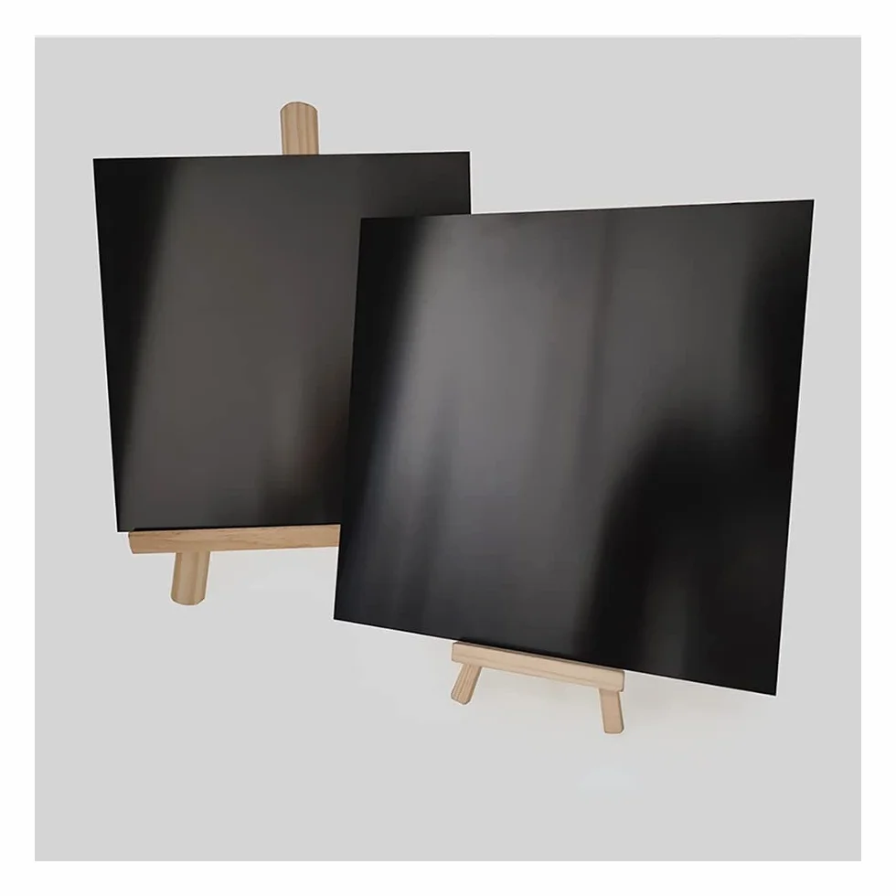 Black Anodized Aluminum Flat Plate 5052 100x100x1mm 2Pcs