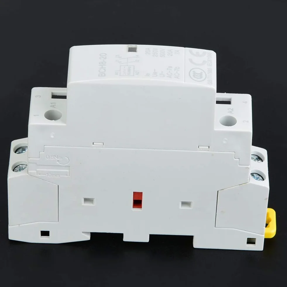 Stycznik AC 2P 20A 2NO Szyna DIN 230V Domowy