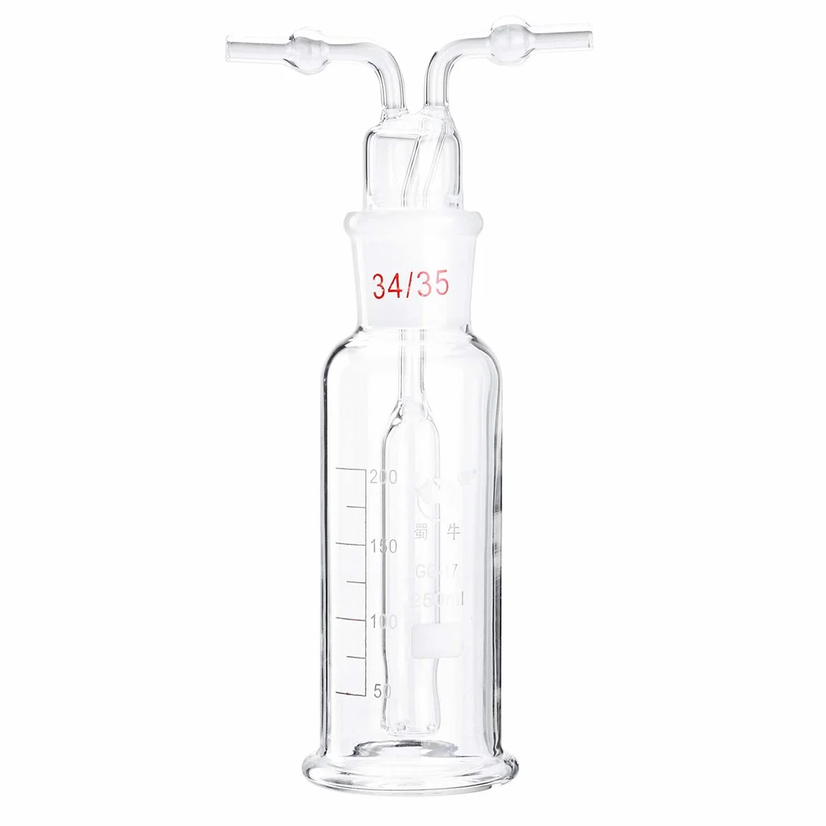 250 ml precyzyjnego szkła chemicznego Mengshi Porowate Butelki Gazu Mycia Sprzęt Laboratoryjny