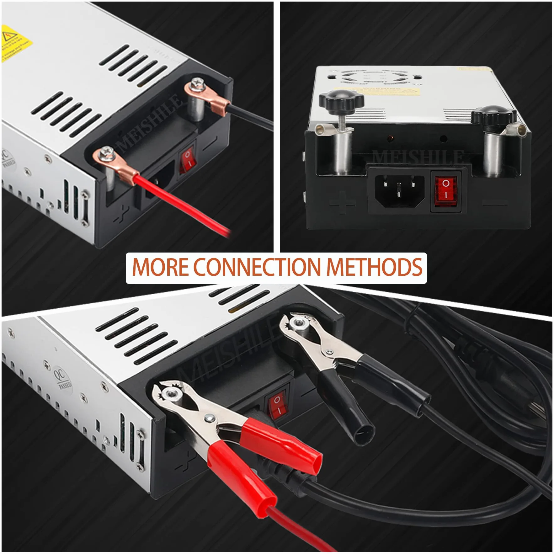 Przycisk + zacisk prądu stałego 12 V 50 A 600 W napęd przemysłowy zasilacz tnący monitor sprzęt silnikowy transformator 110/220 V AC na prąd stały, aktualna wersja AC-DC