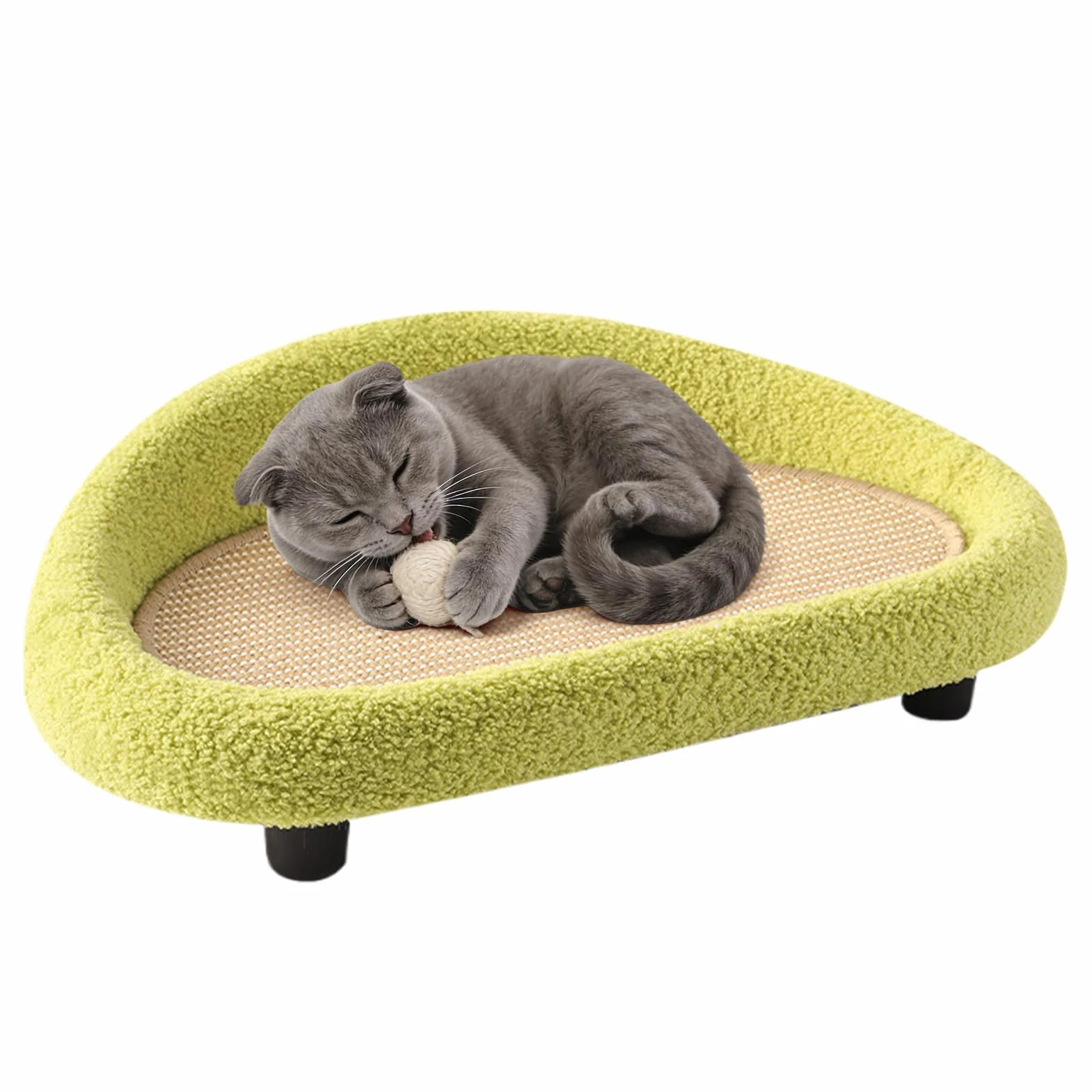 Leżanka dla kota z drapakiem Sizalowa duża sofa do leżenia | Sofa dla kota drapak Do sypialni, do mieszkania, do akademika, do patio, do balkonu, do werandy, do kąta, do
