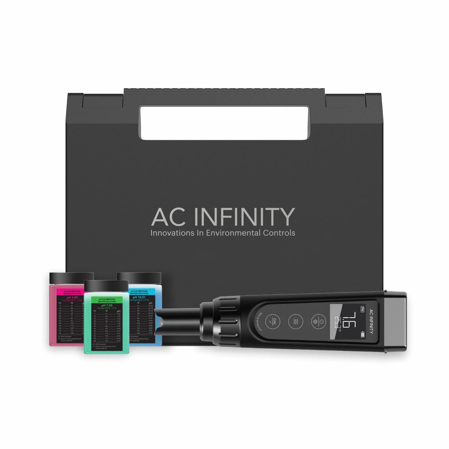 AC Infinity Zestaw pH miernik PRO, precyzyjny cyfrowy długopis pH z dokładnością ±0,01 pH i wymienną sondą, miernik pH do hydroponiki, ogrodnictwa, akwariów
