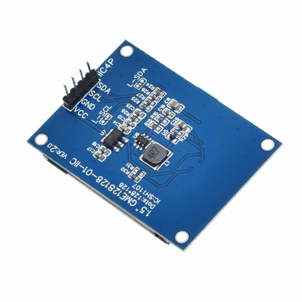 Hailege 1,5" SH1107 moduł wyświetlacza OLED 1,5 cala IIC I2C 4 piny 128 x 128 ekran OLED wyświetlacz LCD biały