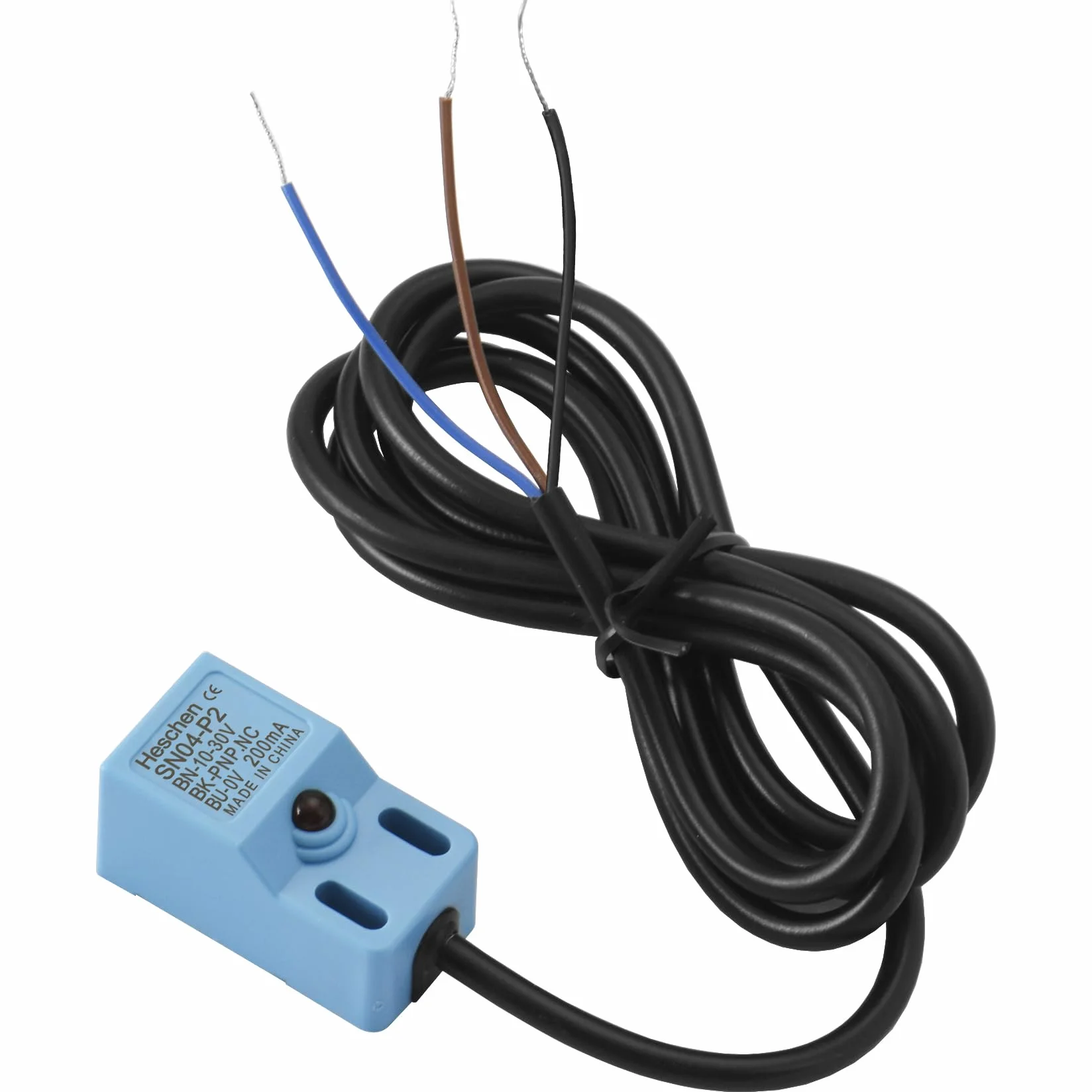 Heschen Kwadratowy czujnik zbliżeniowy indukcyjny przełącznik typu non-Shield SN04-P2 odległość detektora 5 mm 10-30 VDC 200 mA PNP normalnie zamknięty (NC) 3 przewody