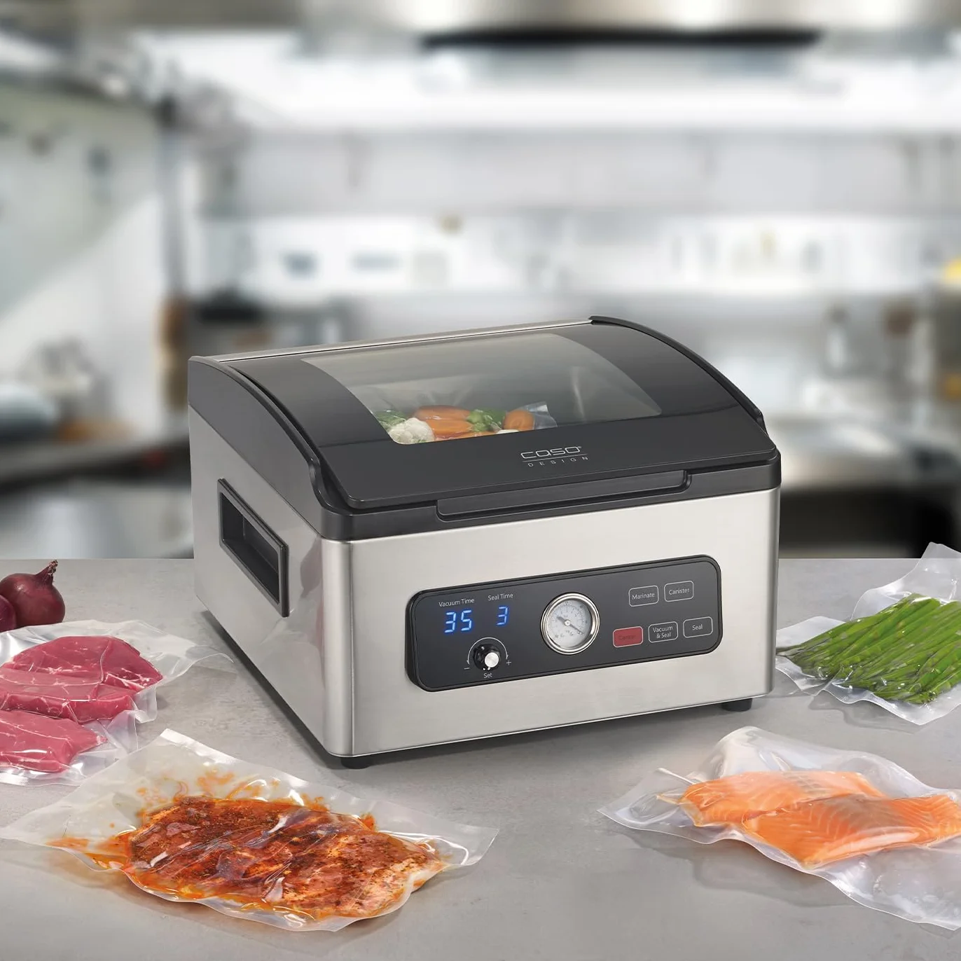 CASO VacuChef 700 komora próżniowa ze stali nierdzewnej 8 l pompa 70 l/min