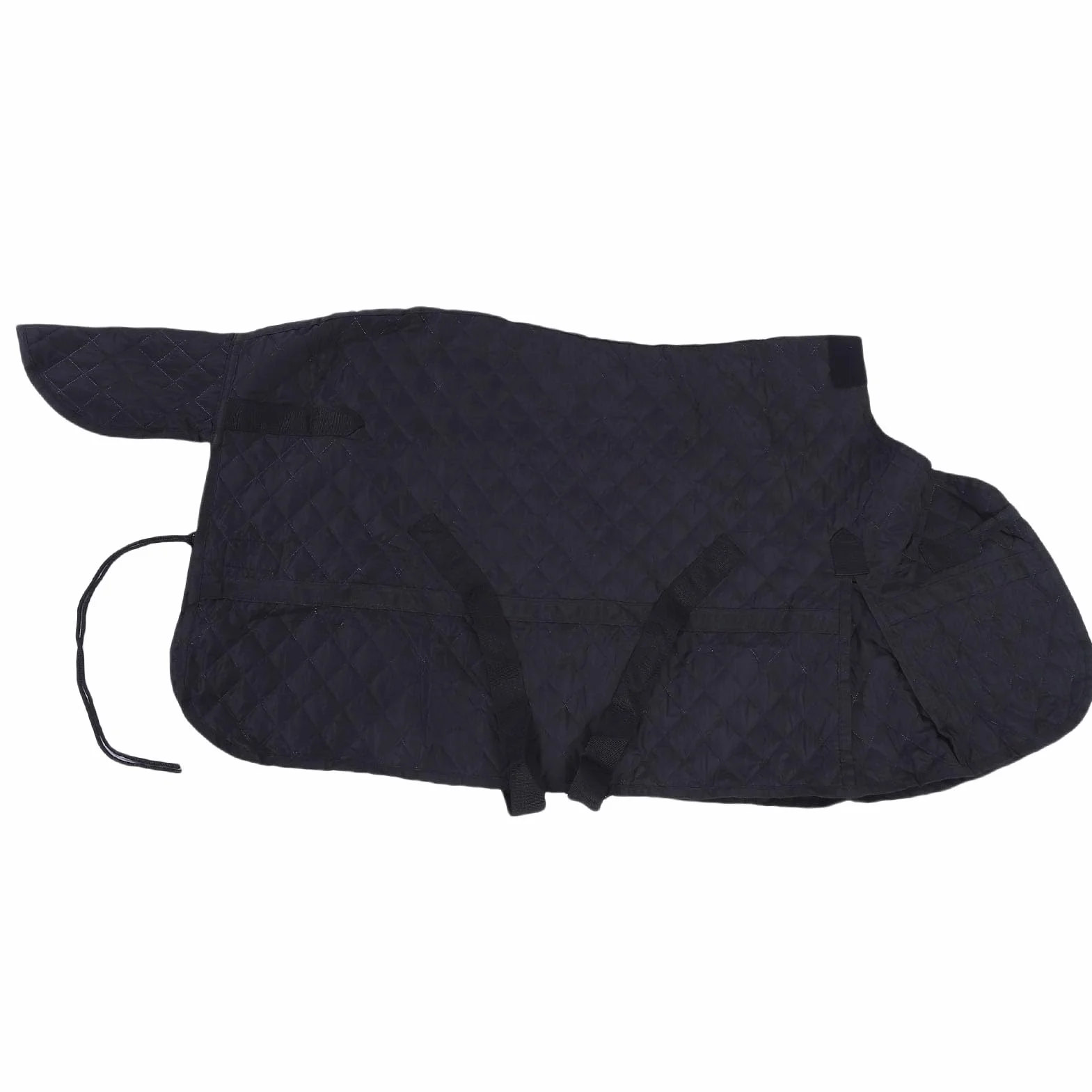 Koc dla Konia Regulowany Wodoodporny Oddychający na każdą porę Roku Czarny 80-110 Cm Szyja 150-200 Cm Brzuch