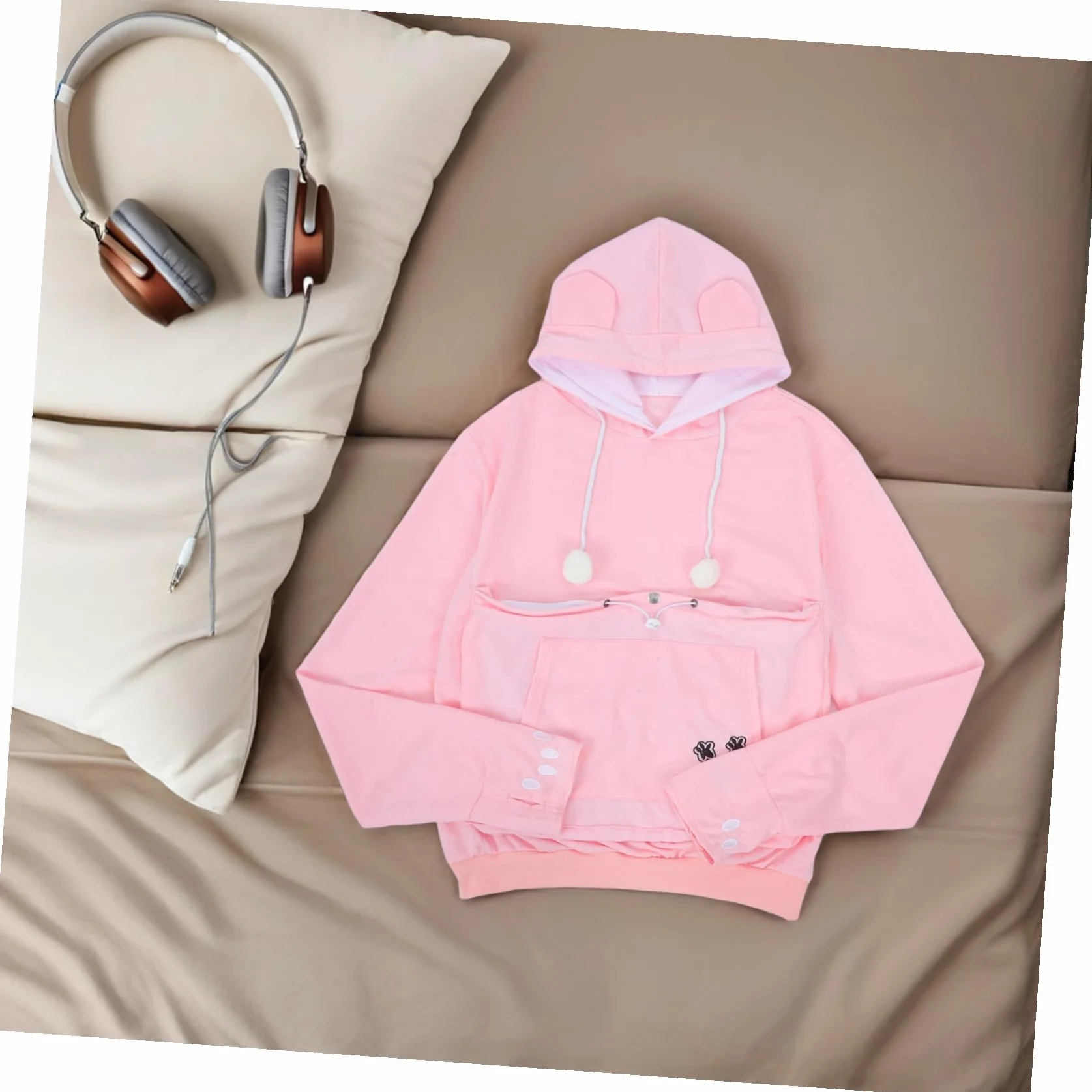 Toyvian Unisex Bluza z Kapturem z Kieszenią Zwierzaka Wytrzymały i Miękki Dog Carrier Sweater dla Małych Psów Kotów Królików Wygodna i Bezpieczna Do Noszenia Co Dzień