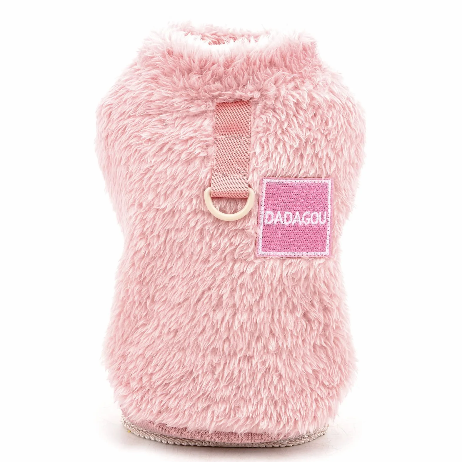 SMALLLEE_LUCKY_STORE Sweter polarowy typu sherpa kamizelka golf sweter z pierścieniem w kształcie litery D miękka bluza dla małych psów, kotów, szczeniaków, chłopców, dziewcząt, yorki, chihuahua,