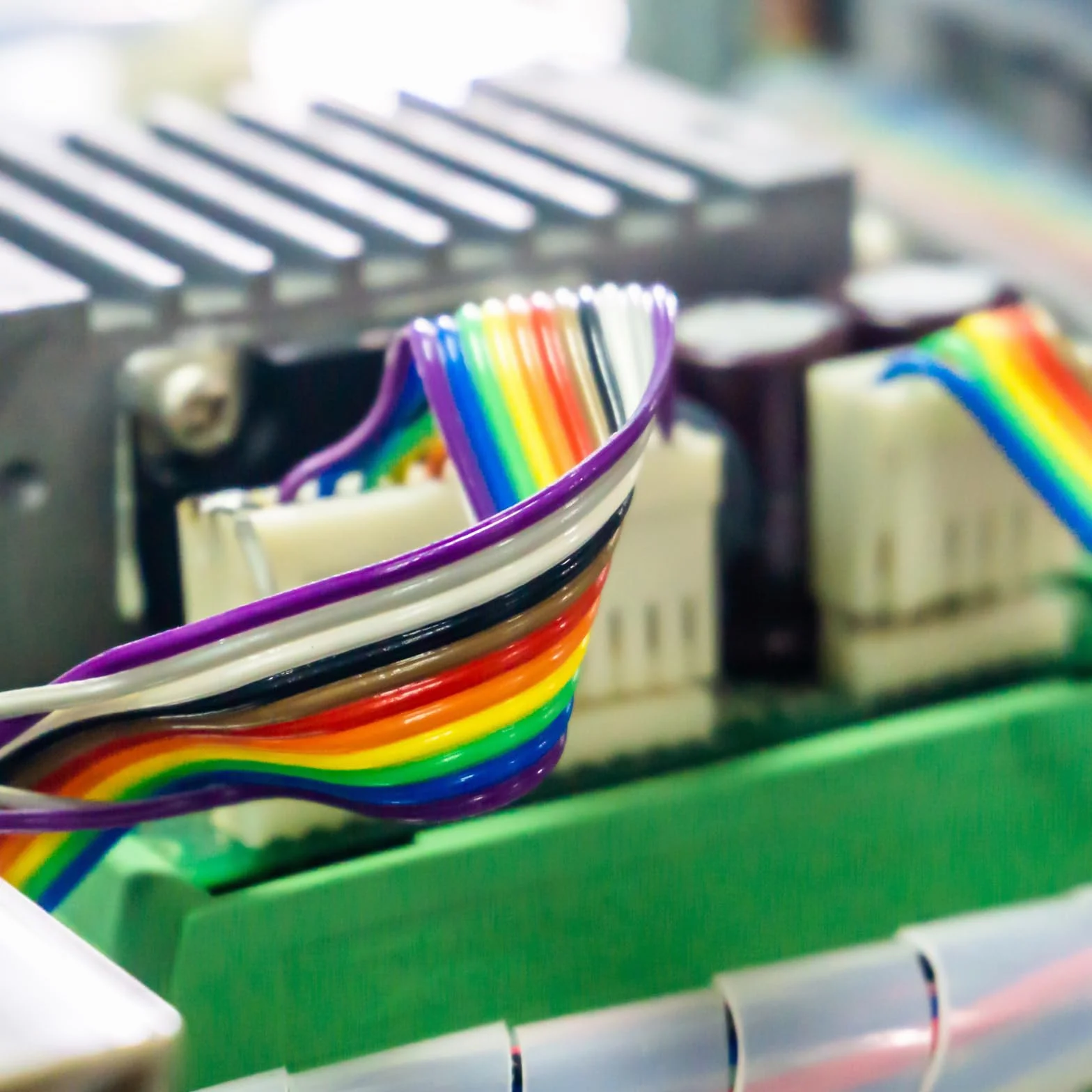 QUARKZMAN 1 szt. 14 pinów płaskich sznurków Rainbow Ribbon Cable 30 Ft 1.27mm Pitch Breadboard Jumper Wires do projektów elektronicznych