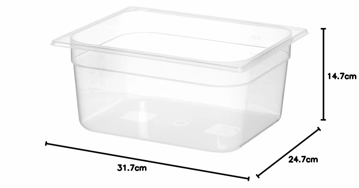 HENDI Pojemnik GN 1/2 - wykonany z polipropylenu - 9,5 L - 325x265x(H)150mm