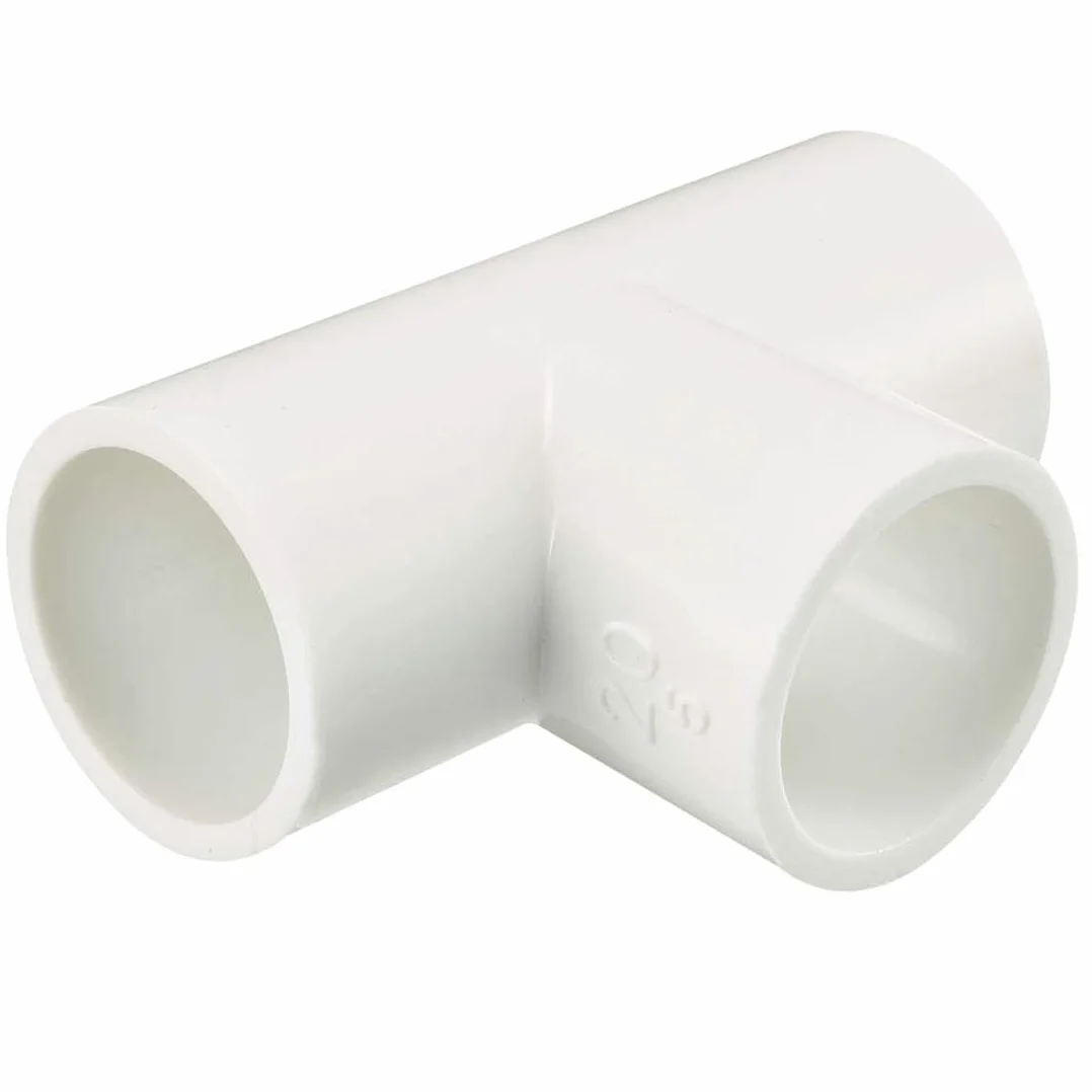 TA-VIGOR 1 szt. złączki do rur PVC 20 mm, trójnik ślizgowy w kształcie litery T, 3-drożne złącza łączące, adapter do rur wodociągowych do połączeń hydraulicznych i nawadniających, biały