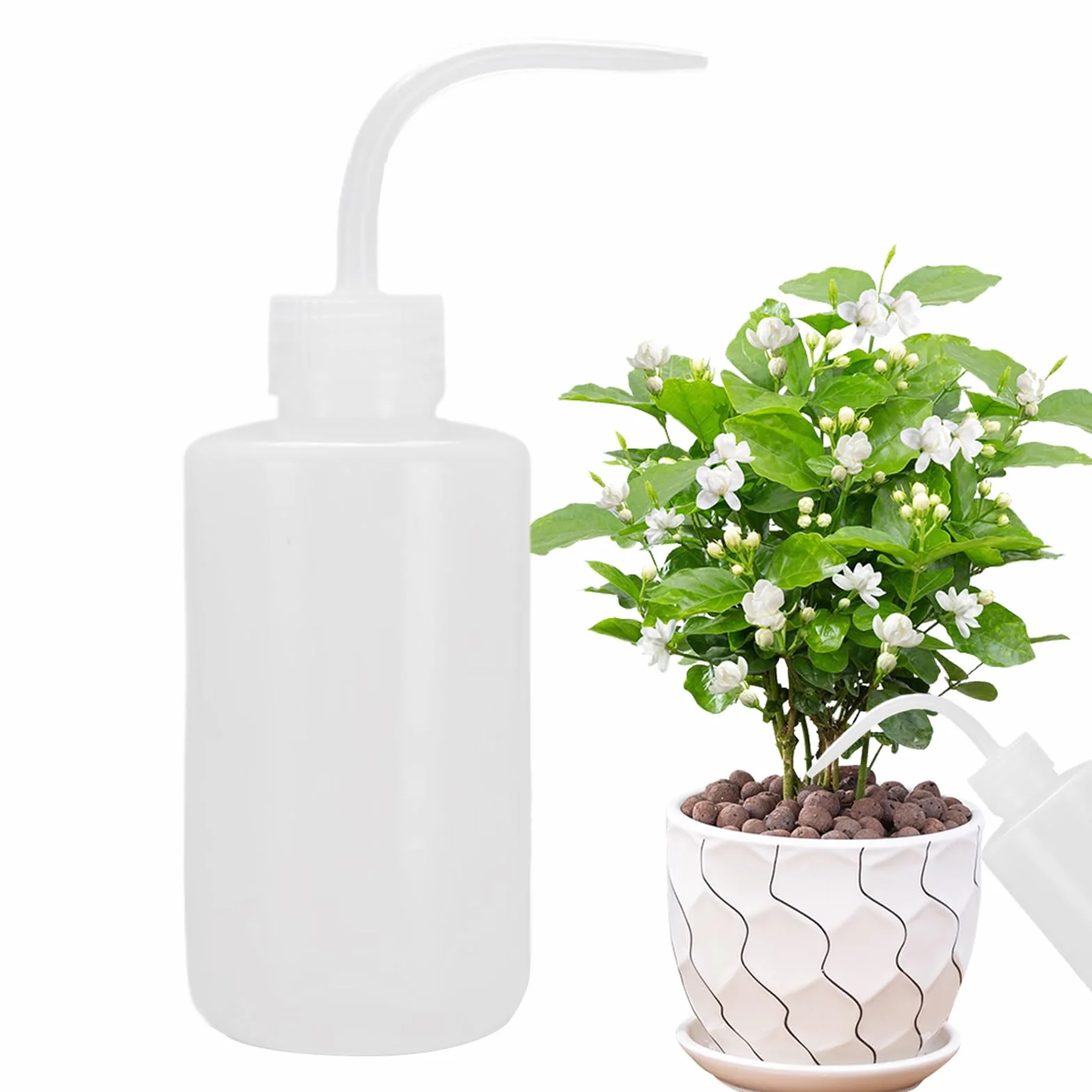 Safety Wash Bottle, Squeeze Water Bottle, Narrow Mouth Dispenser, Flow-Control Spout Design, Precision Tip, Lab Washing Cleaning Use, 6.89x3.94x2.36 Inches, Clea,r 1 Piece