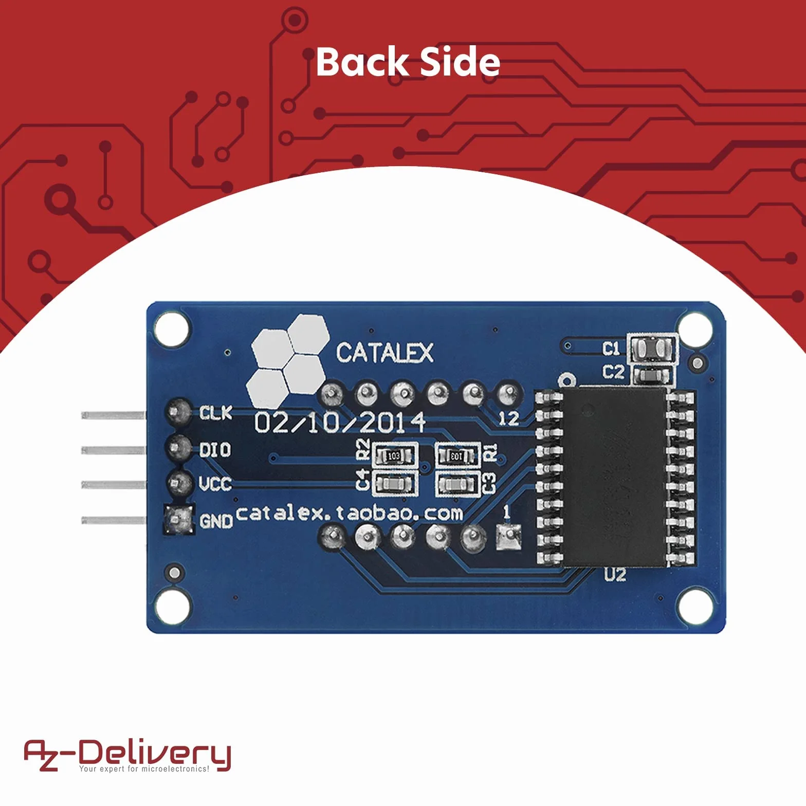 AZDelivery 4-Bit Digital Tube LED 7-segmentowy moduł wyświetlacza TM1637 kompatybilny z Arduino Raspberry Pi