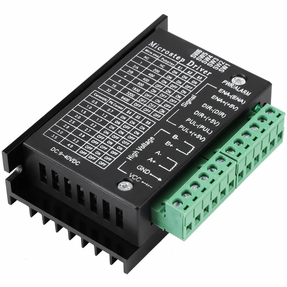 TB6600 DC 9-40V 160W 0,2-5A Sterownik silnika krokowego, faza napęd krokowy, moduł napędu krokowego 32 mikrostep, sterownik silnika krokowego CNC