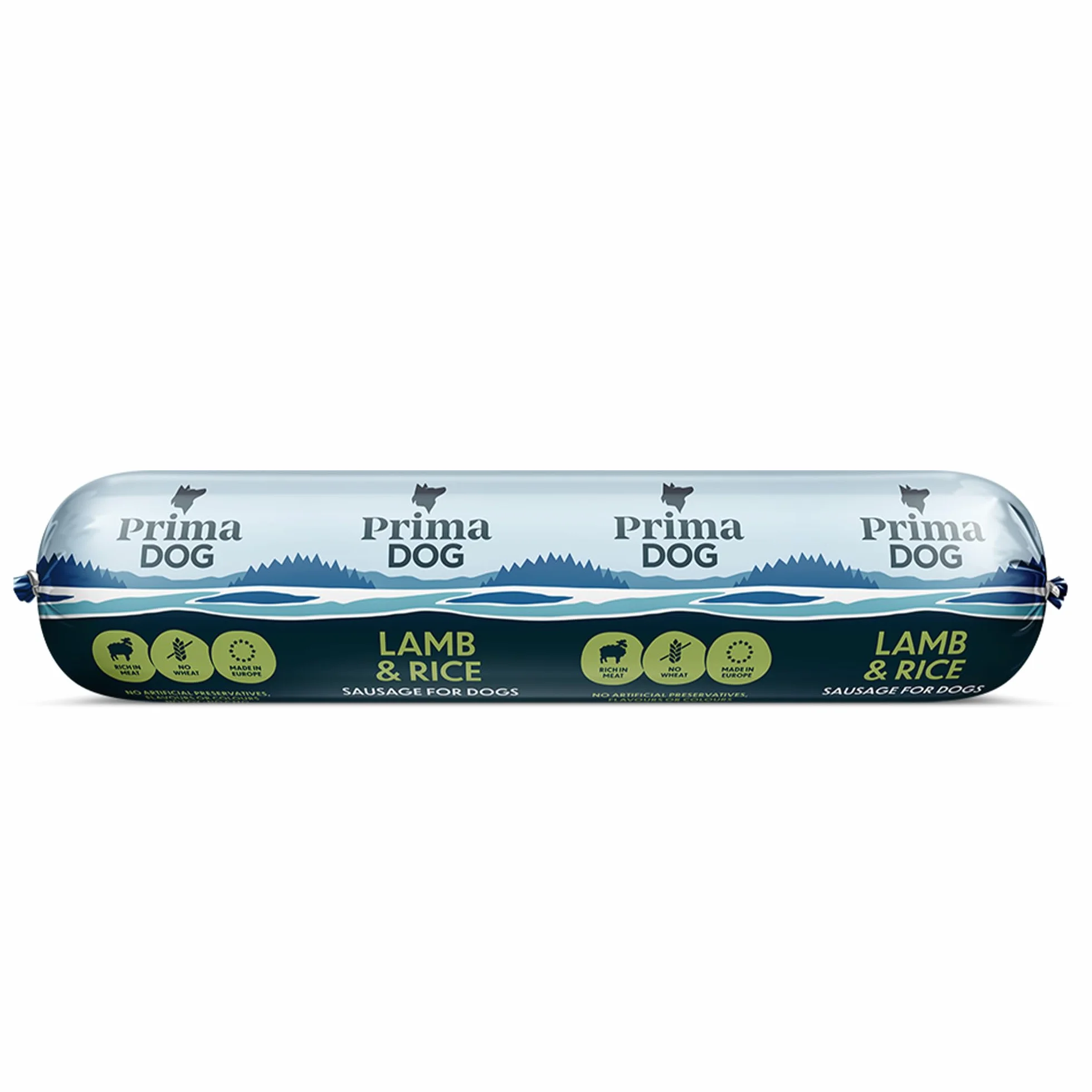 Kiełbasa dla psów, smak jagnięciny i ryżu, bez pszenicy, 800 g