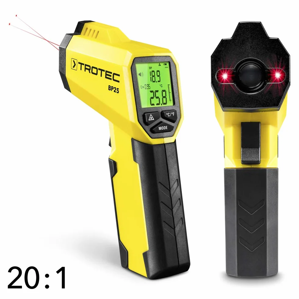 TROTEC BP25 Termometr na podczerwień laserowy -50°C do +260°C pirometr