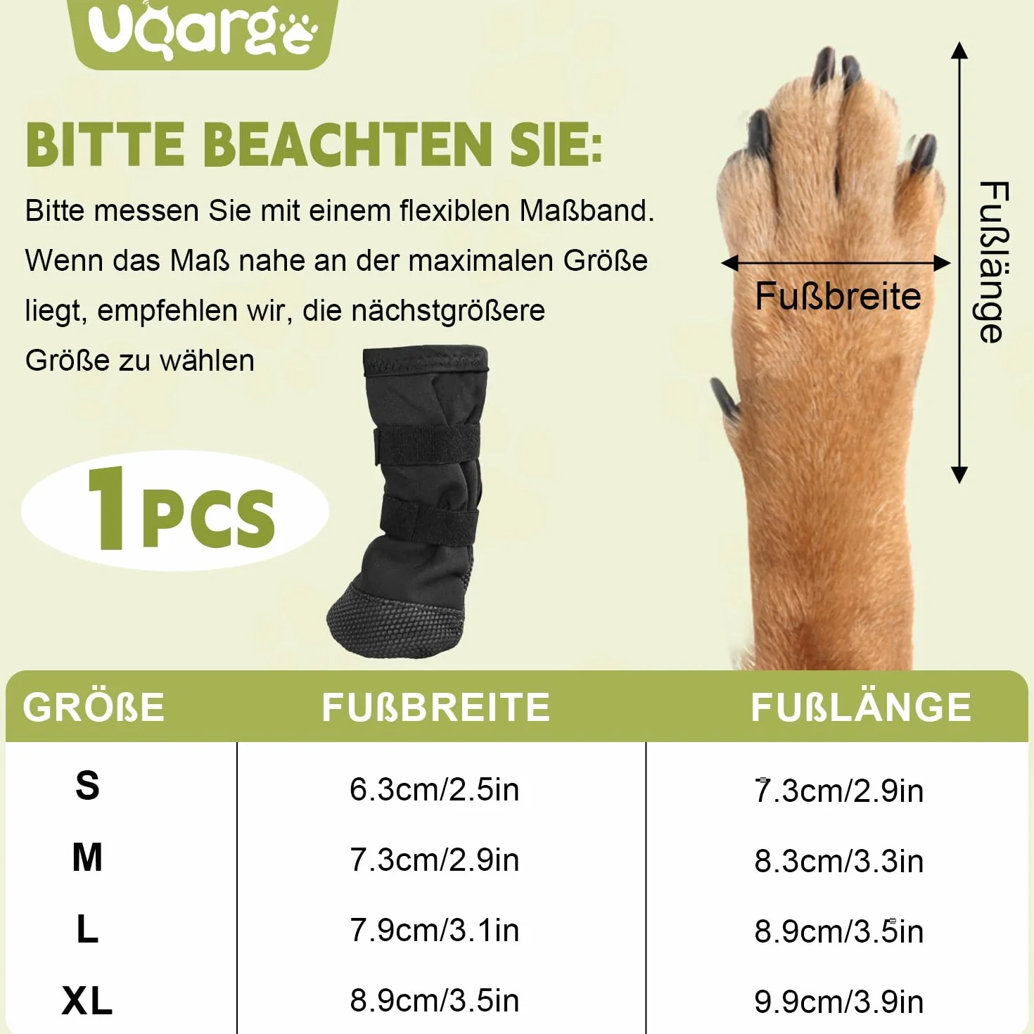 Voarge Buty dla psa, ochrona łap na zewnątrz, buty dla psa do regeneracji, ochrona łap psa, do regeneracji po urazie zwierzęcia domowego (L)